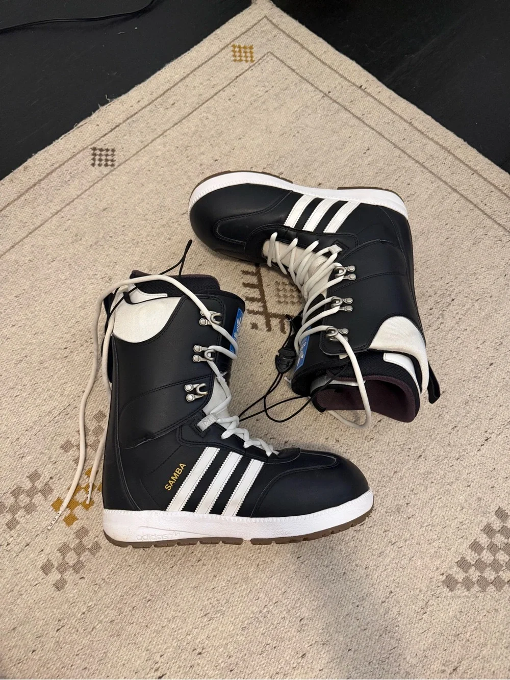M10 - Adidas Samba Snowboard Boots - Black & White